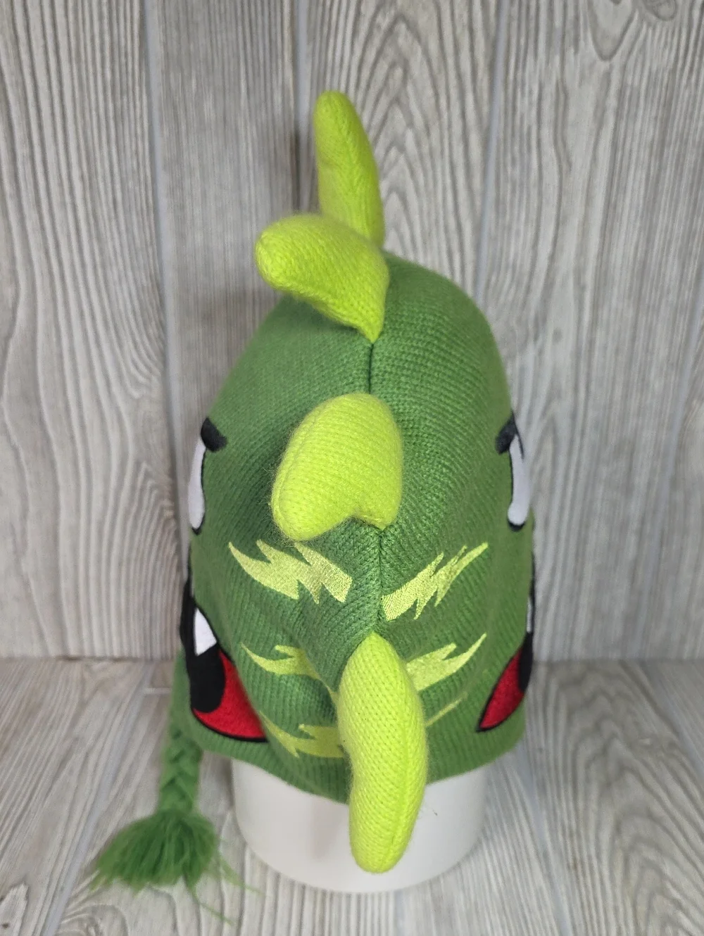 Rugrats Reptar Green Monster Knit Beanie Earflap Winter Hat Adult One Size
